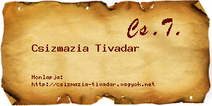 Csizmazia Tivadar névjegykártya