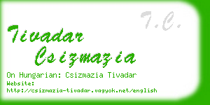 tivadar csizmazia business card